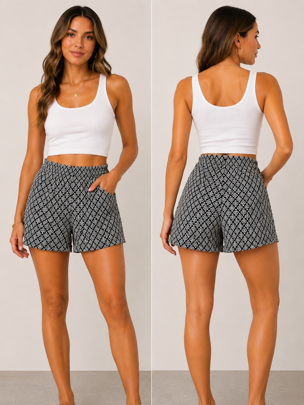 Old Navy Black and White  Shorts